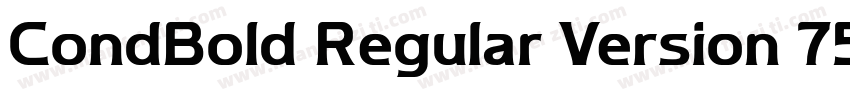 CondBold Regular Version 75字体转换